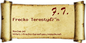Frecko Terestyén névjegykártya